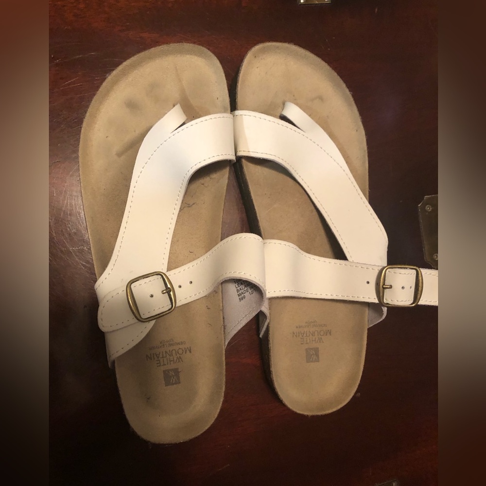 White sandals